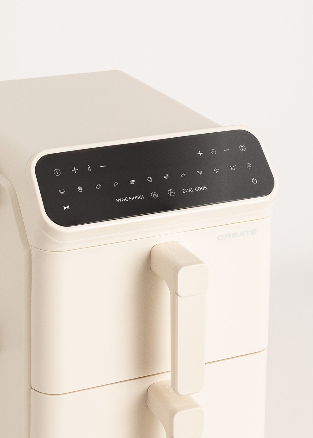 CREATE - AIR FRYER DUAL STACK - Frytkownica beztłuszczowa 11,2 L z podwójną warstwą i niezależną kontrolą - Blanc cassé - 8