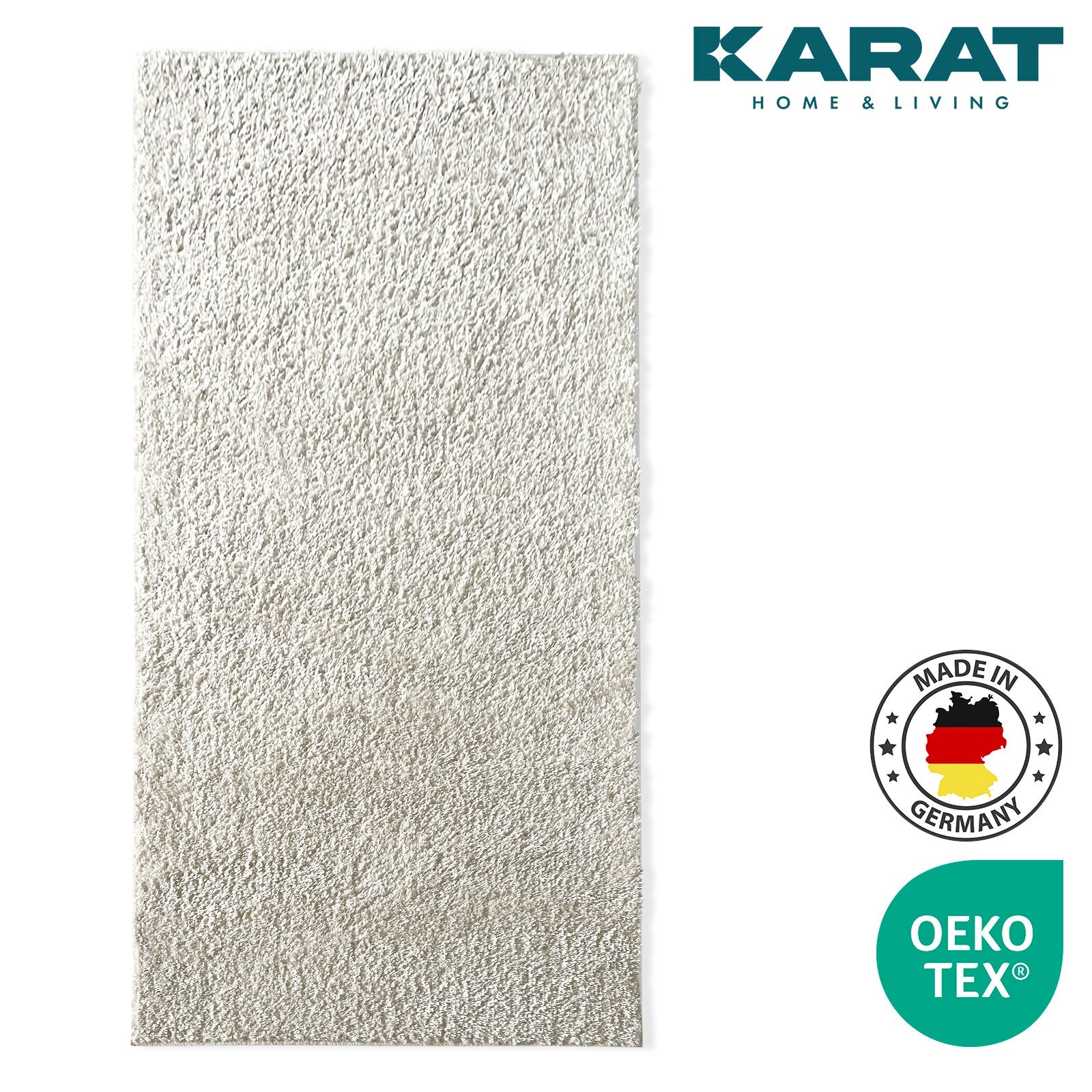 KARAT Sundae Tapis De Sol Velours 80x160 Cm Crème – Doux, Antidérapant, Pour Chambre Ou Salon