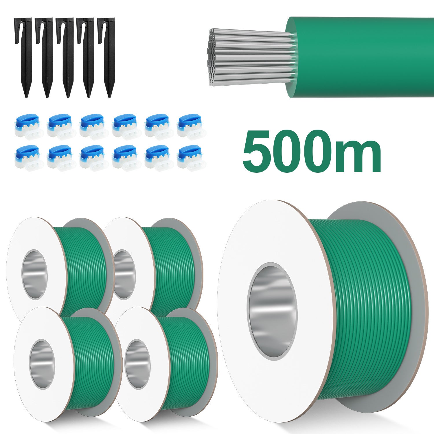 Câble périphériques 500 m pour robot tondeuse avec 1750 piquets + 60 — free download