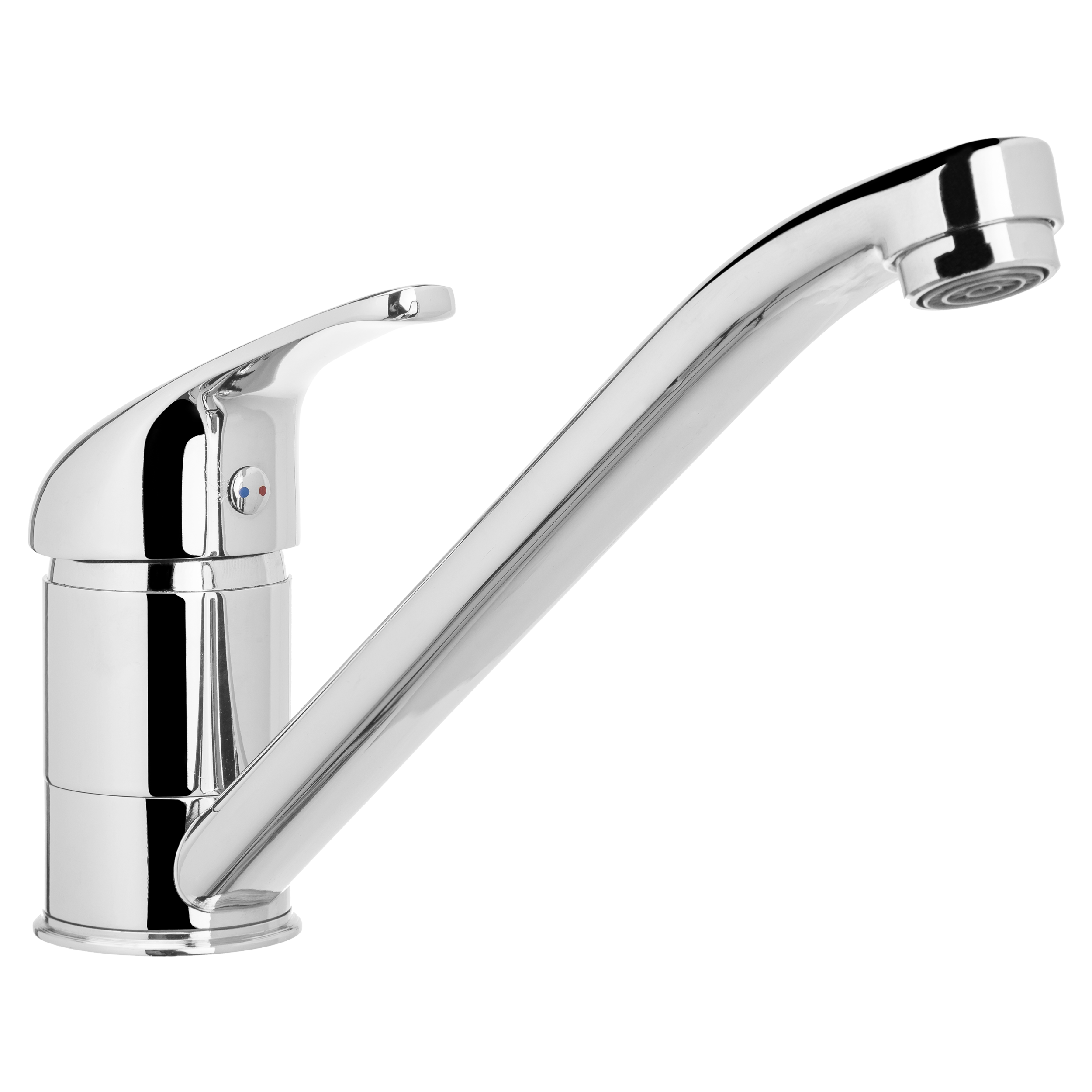 Bateria Kuchenna Zlewozmywakowa Jednouchwytowa Stojąca Srebro Invena Perea