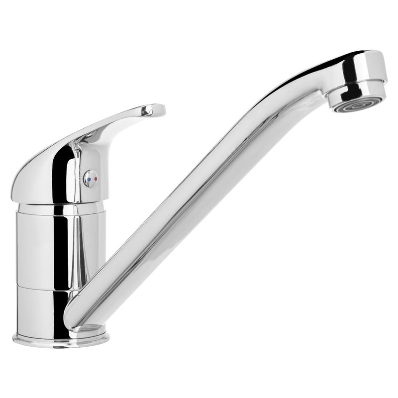 Bateria Kuchenna Zlewozmywakowa Jednouchwytowa Stojąca Srebro Invena Perea