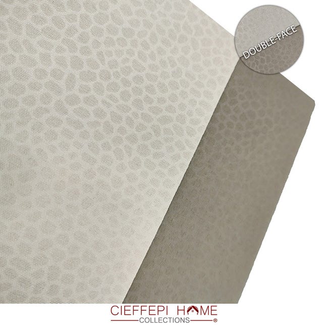 Copripiumino Singolo 100% Cotone - 155x240 Cm, Double Face Tortora/Panna, Anallergico Oeko-Tex - Foto 5