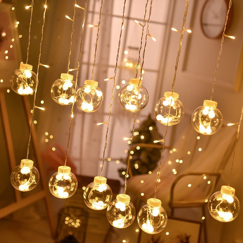 Guirlande lumineuse LED Boule à vœux - Télécommande - Boule à vœux blanc chaud 3,5 m (alimentée) - 9