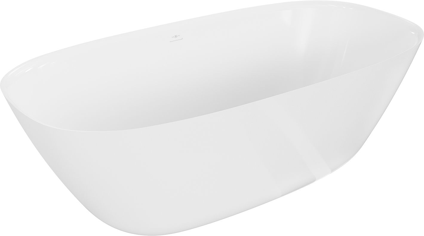 Mexen Como wanna wolnostojąca z konglomeratu 150 x 82 cm, biała połysk - 57311508210
