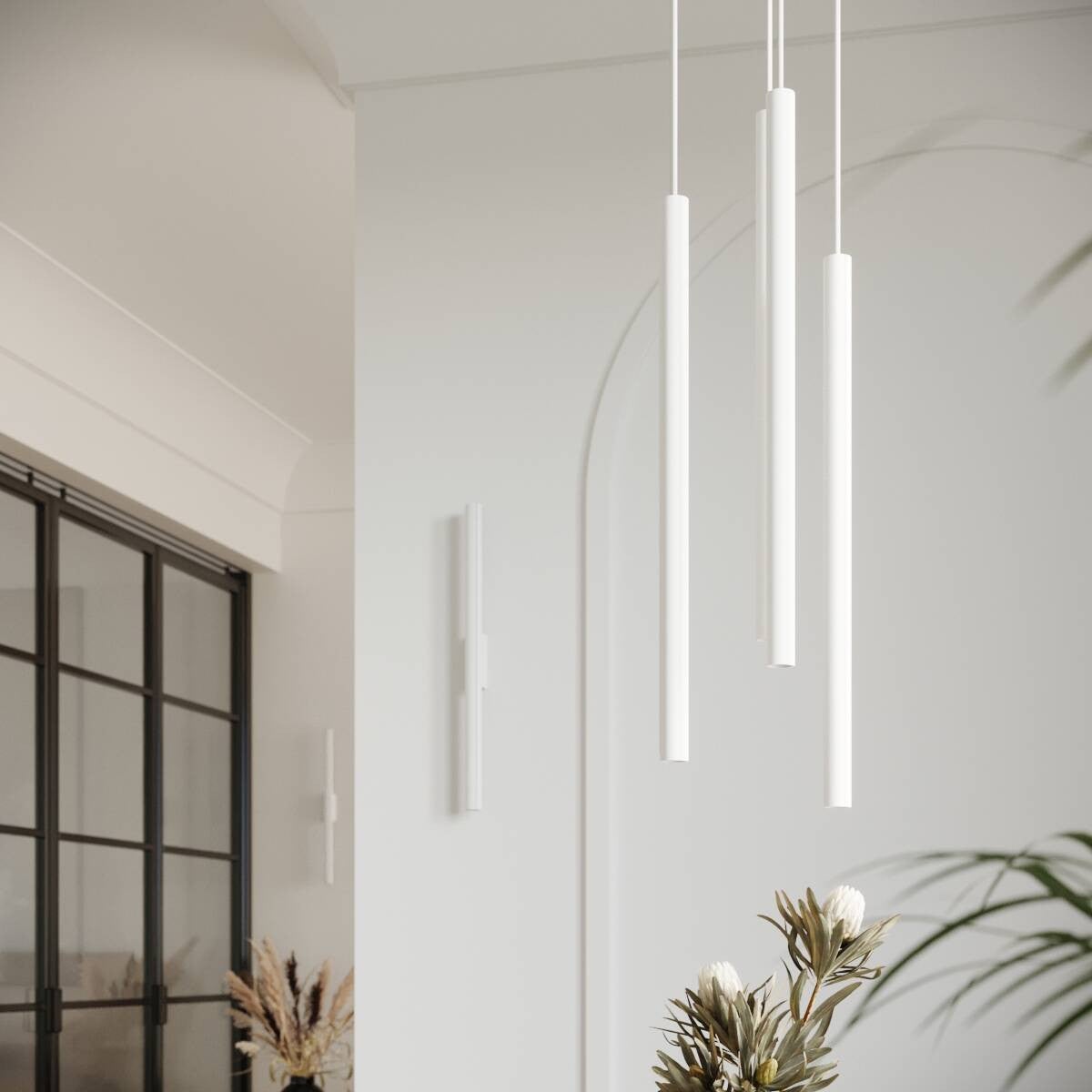 Lampa wisząca Pastelo biała 2xG9x8W podwójna tuby nad stół wym: 118 x 15 x 15 cm metal Sollux Lighting - 6