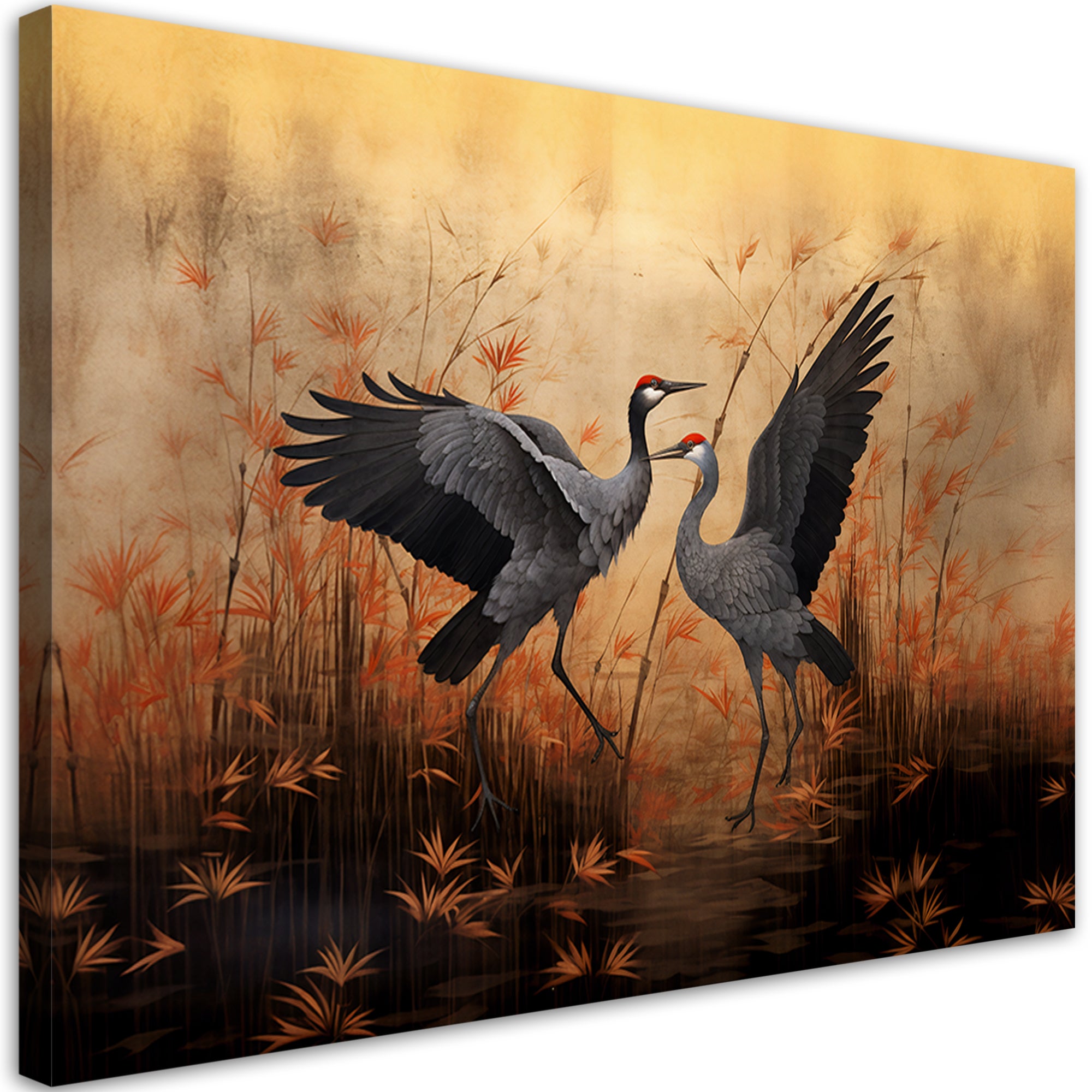 Obraz na płótnie, Żuraw Natura Ptaki 120x80