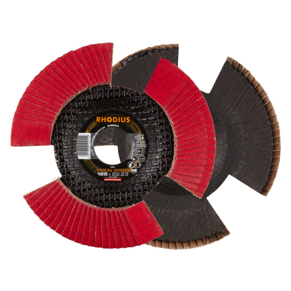 Rhodius 210647 VISION SPEED Disque segmenté Diamètre 125 mm Ø de perçage 22.23 mm Grain 120 acier inoxydable 1 pc(s) - 7