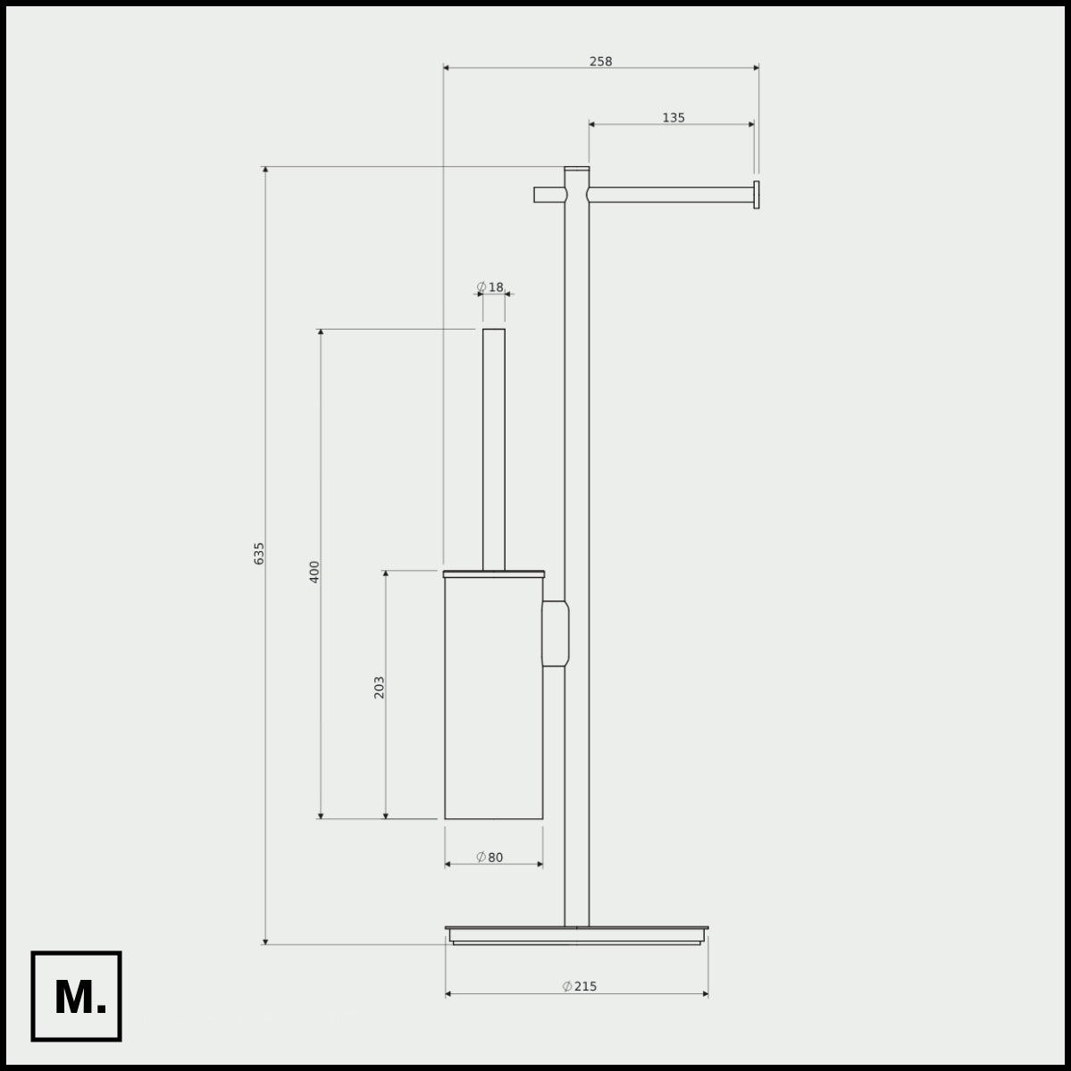 Porta Carta Igienica A Molla In Acciaio Inox Spazzolato 304 – 17,5 Cm, Stabile E Igienico