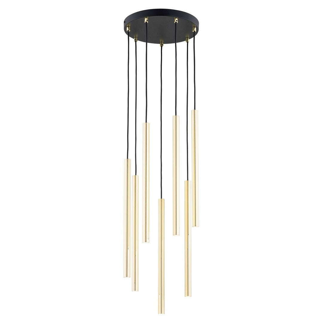 Lampa wisząca Selter złoto-czarna 7xG9x8W glamour wym: 130 x 30 x 30 cm metal Emibig