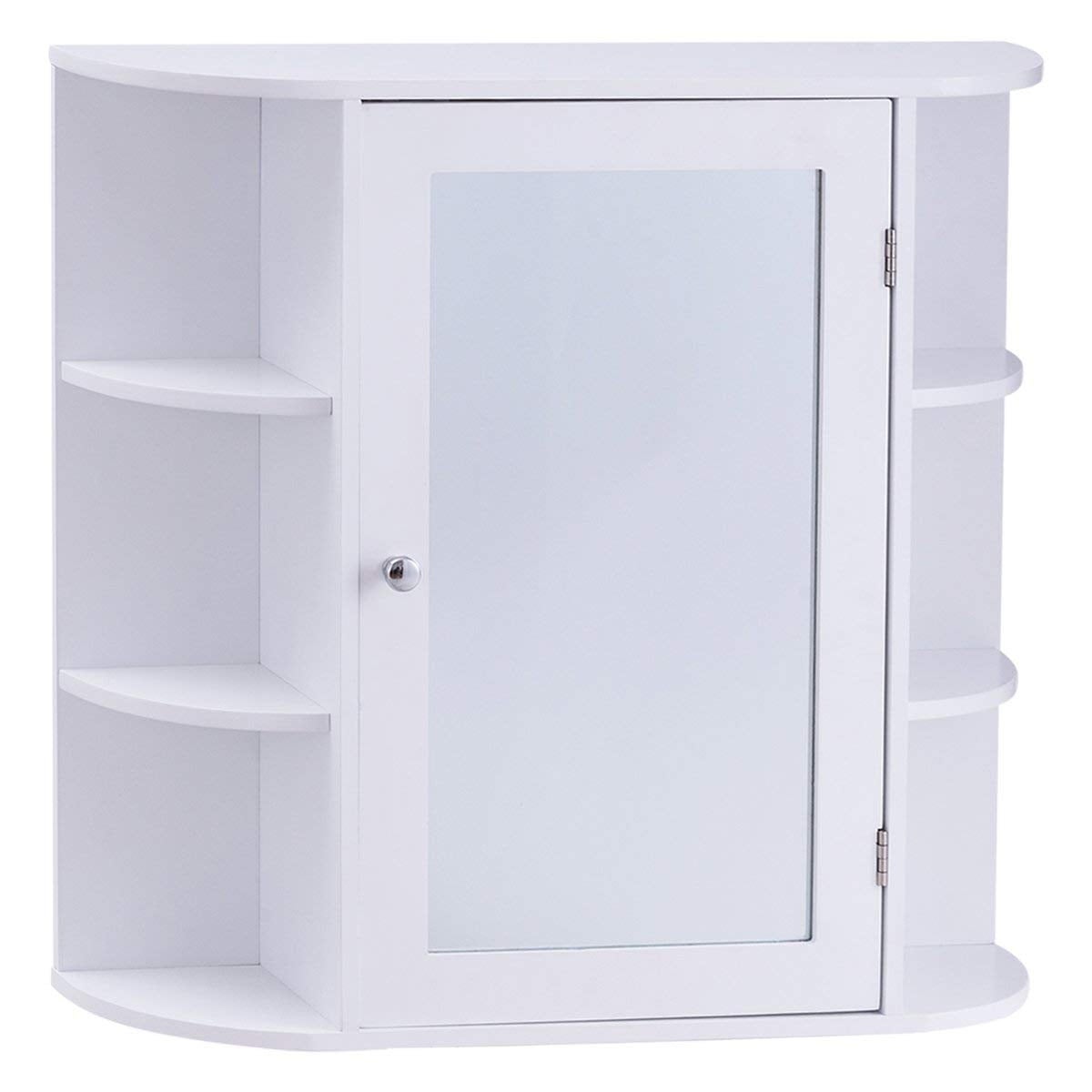 Essenza Armario Del Baño Con Espejo Montado A La Pared De Madera Gabinete Almacenamiento Para Cuarto Salón Cocina 65 X 17 X 64 Cm Gris/Marrón/Blanco , Leroy Merlin
