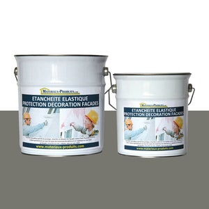 Peinture étanche & élastique pour protection façade Seau de 2,5 Kg Taupe RAL 100 50 05 - MATPRO