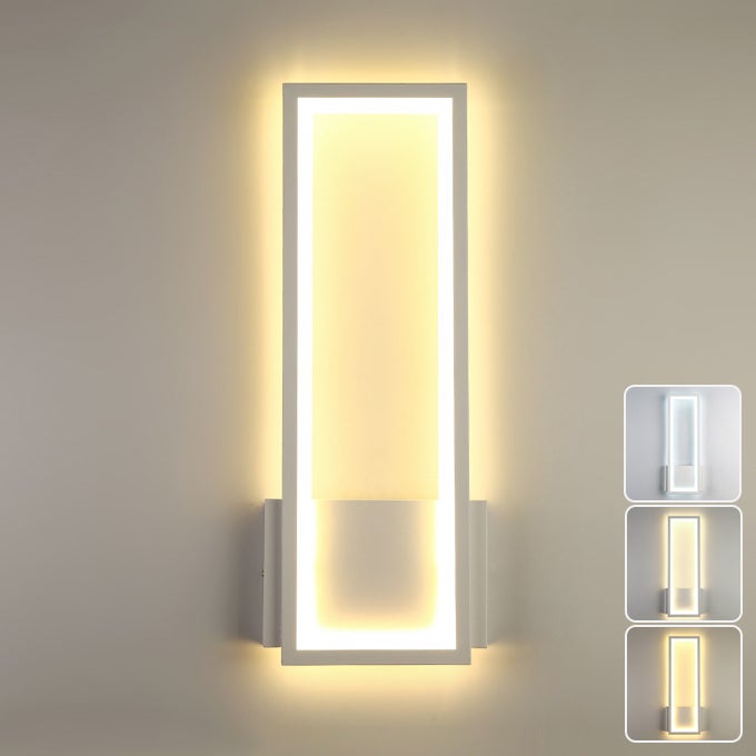 Kinkiety LED 50 cm, nowoczesna lampka nocna, kinkiet LED, dekoracyjne oświetlenie wnętrz, 3 regulowane temperatury barwowe