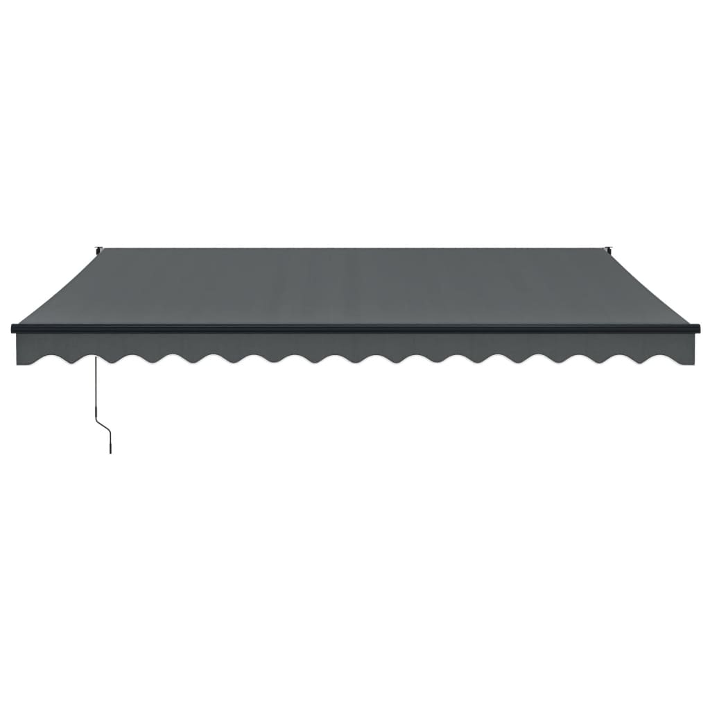 The Living Store - Auvent rétractable anthracite 4x3 m tissu et aluminium - 3