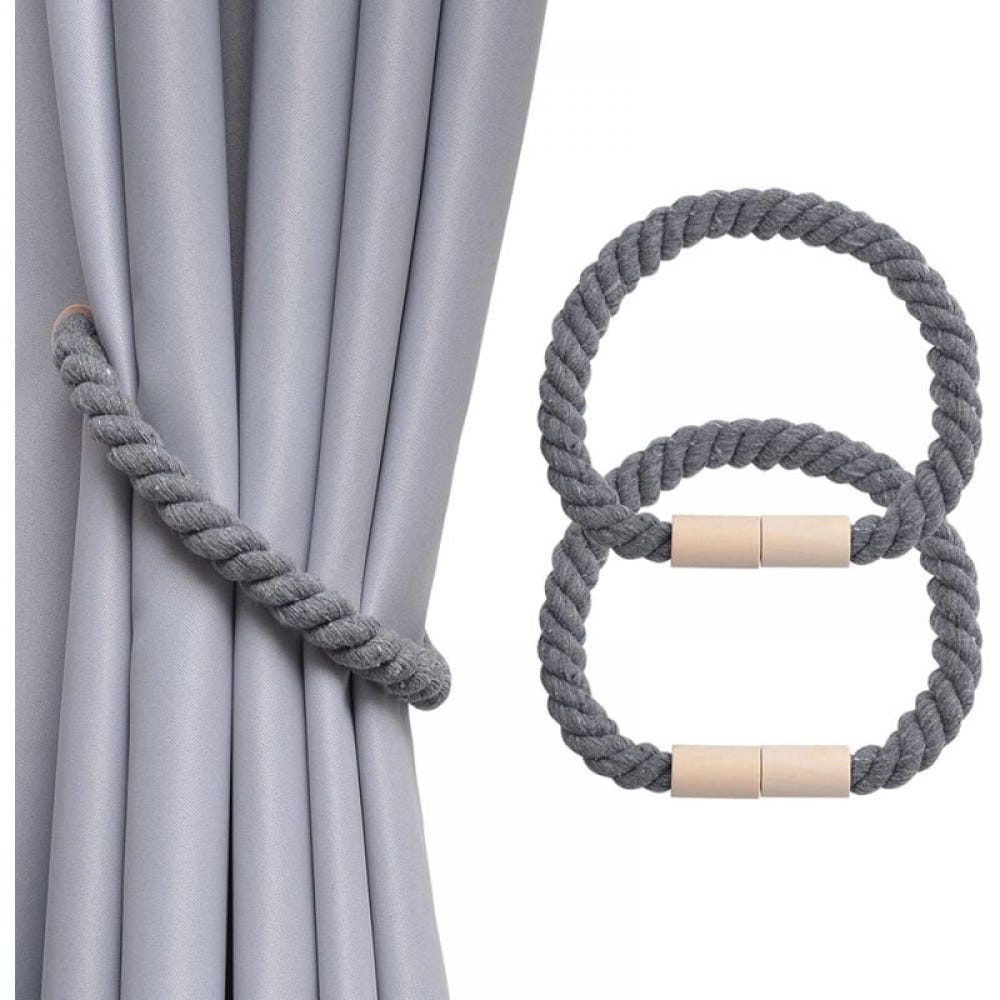2 pezzi di fermatende magnetici in stile bohémien con perline di legno 2 pezzi di fermatende magnetici in stile bohémien con perline di legno