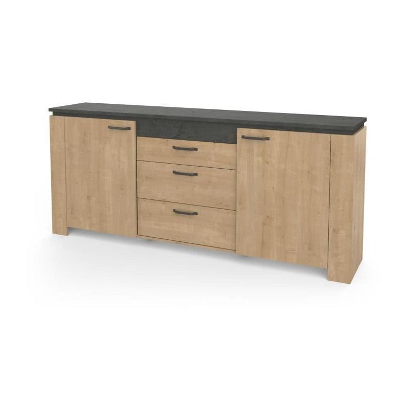 Buffet TOULOUSE #03 in Legno di Mango Oliato Beige - 204x50x210