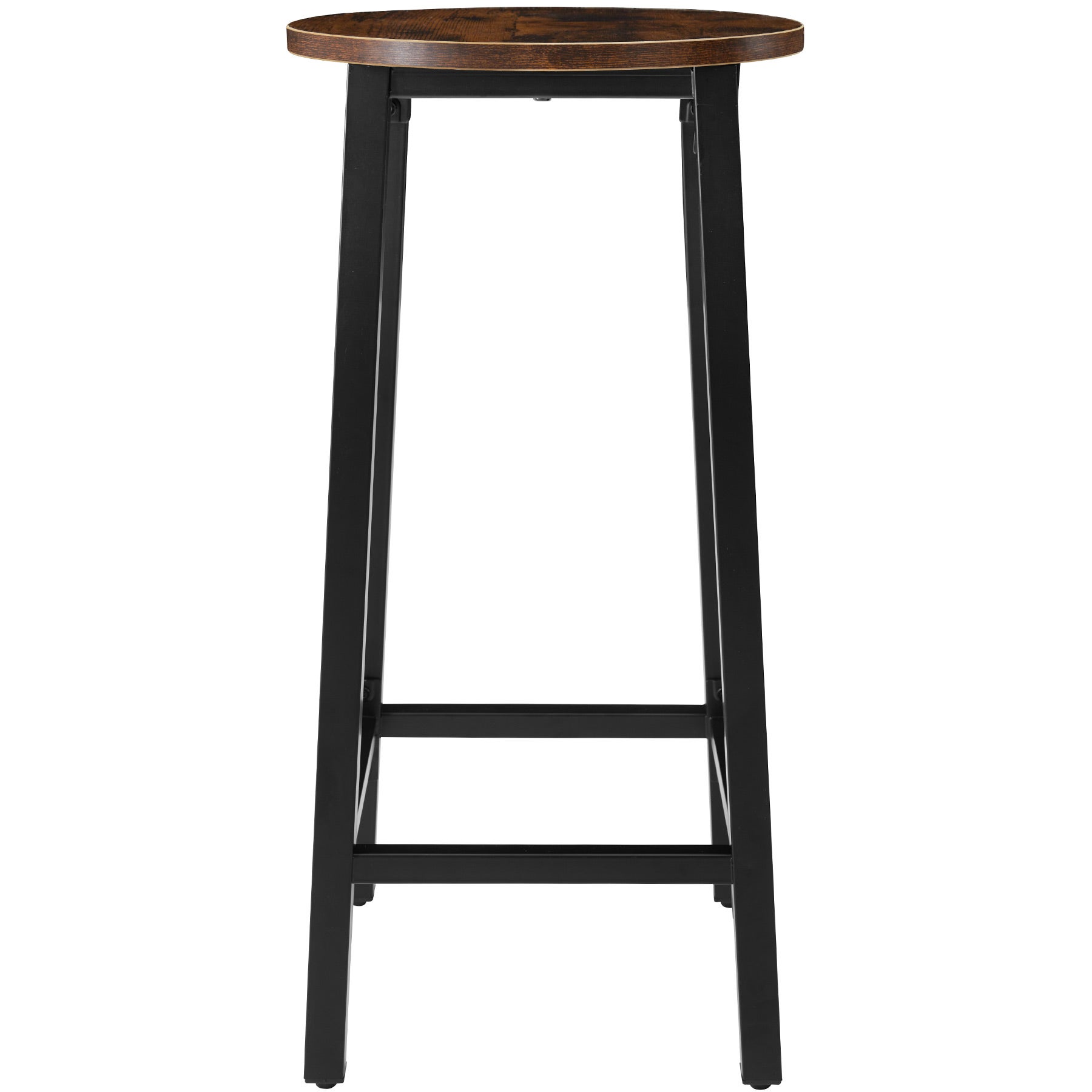 Tectake 2 Tabourets de bar Corby - Bois foncé industriel, rustique - 8