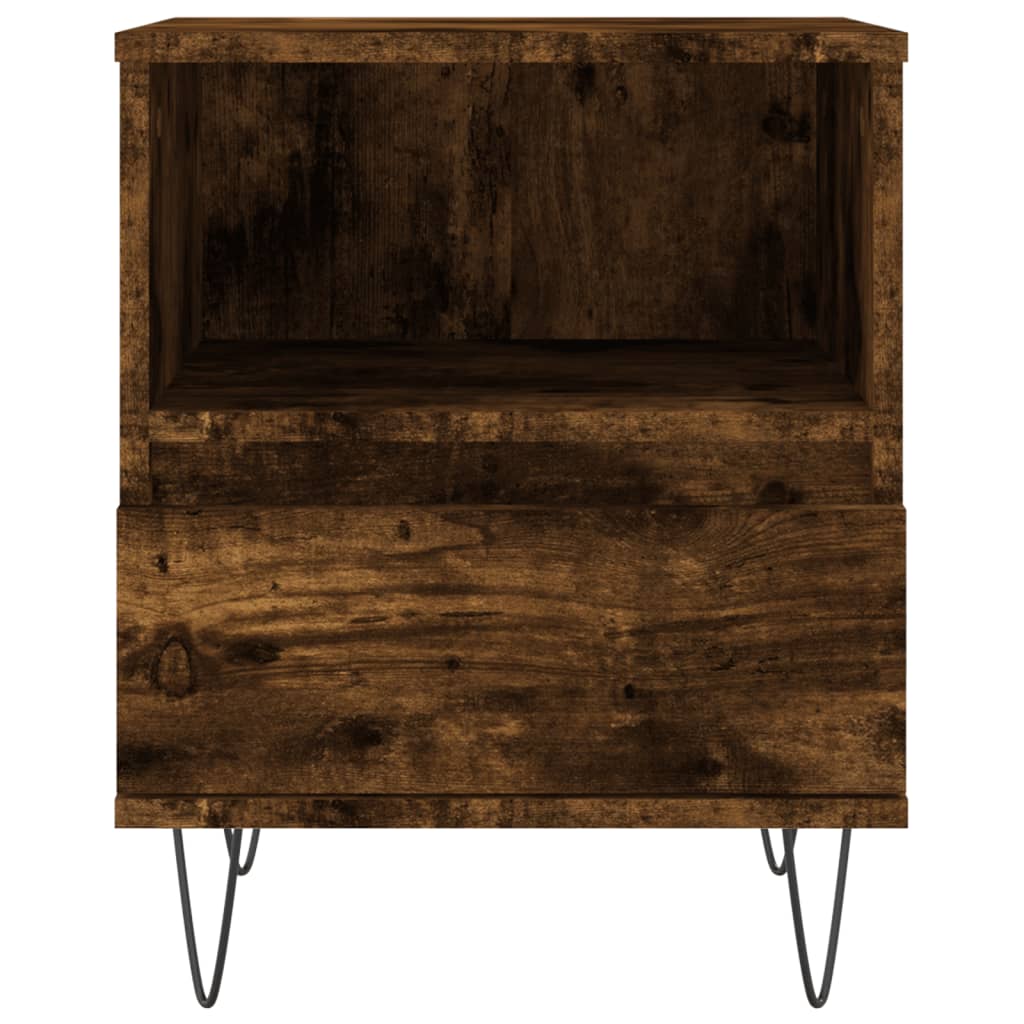 Maison Exclusive - Table de chevet chêne fumé 40x35x50 cm bois d’ingénierie - 6
