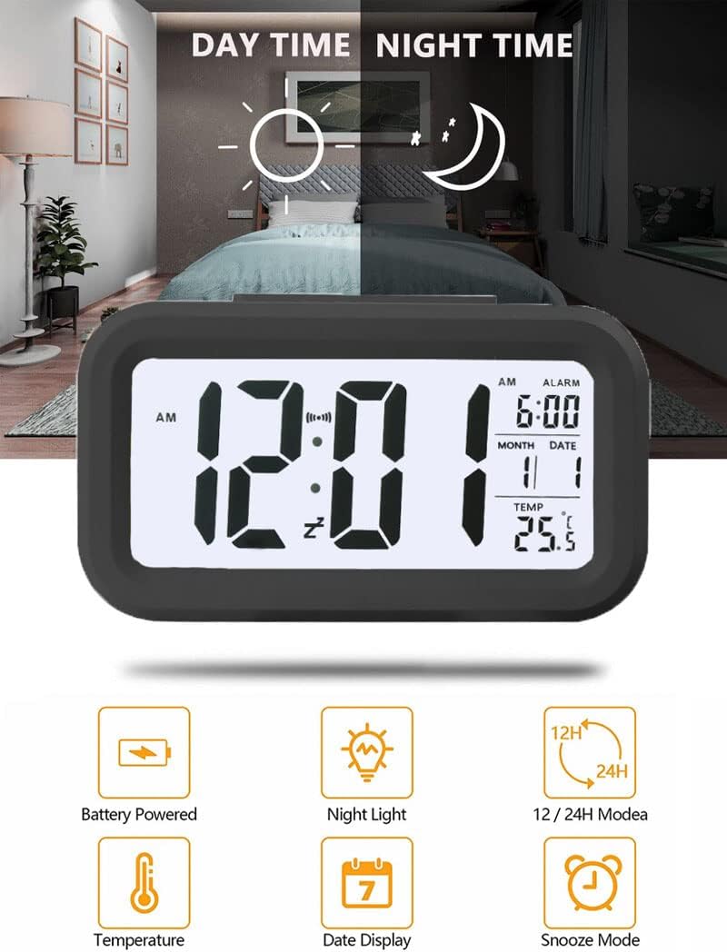 Orologio Da Scrivania A LED Con Specchio, Funzione Snooze Visualizzazione Della Temperatura Sveglia Digitale Decorazione Per Camera Da Lettocasa Bianco Altro 96424021