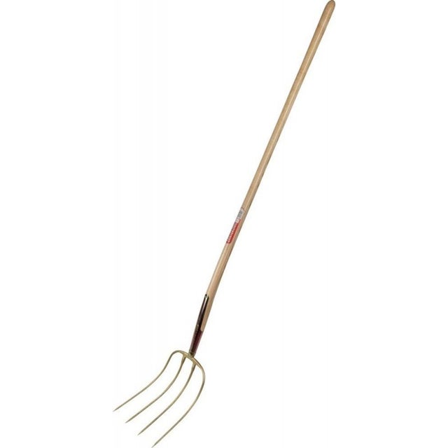 Fourche à Fumier 4 Dents Jad Jardin - Manche 130 Cm - Idéale Pour Paille Et Déchets Végétaux