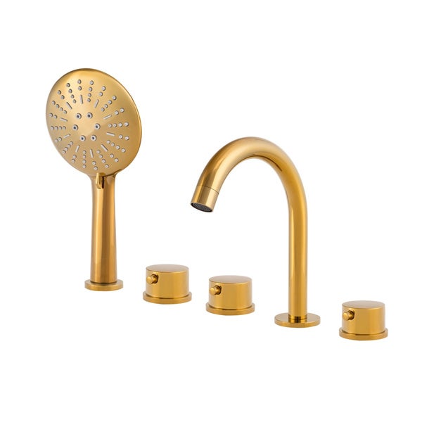 BATERIA WANNOWA 5-OTWOROWA NAWANNOWA STOJĄCA ZŁOTA