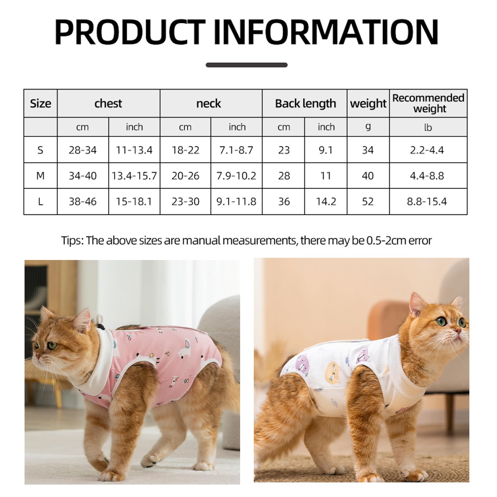 Roupa pós-castração para gatas, roupa pós-operatória para gatinhos, roupa anti-lambida (verde, tamanho S) - 5