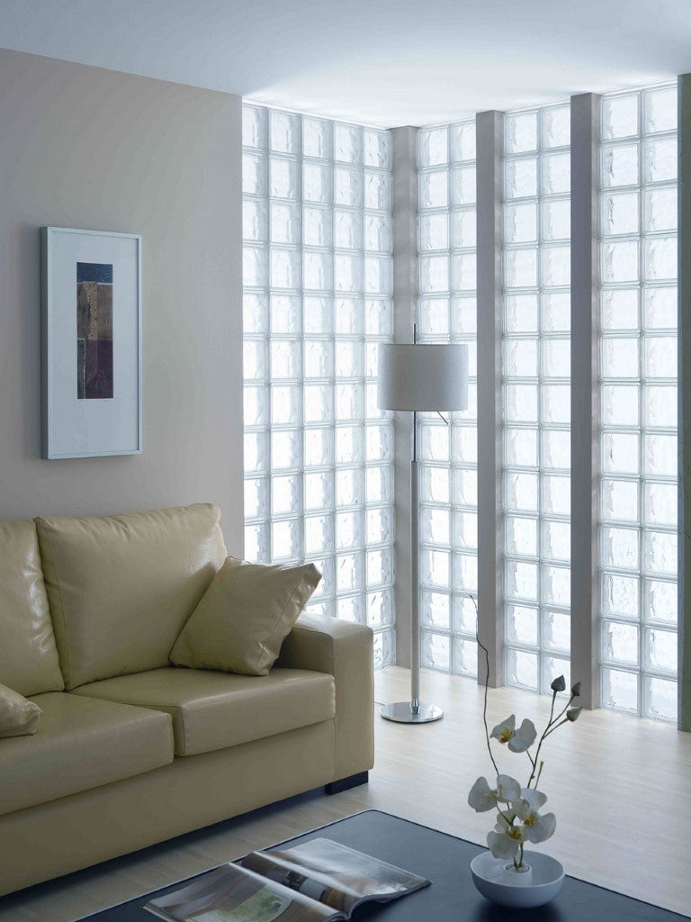 ReadyBlock, kit in alluminio per la realizzazione di pareti con mattoni di vetro 190x190x80 mm (2x4). Dimensione parete 455x837 mm (larghezza x H.) - 4