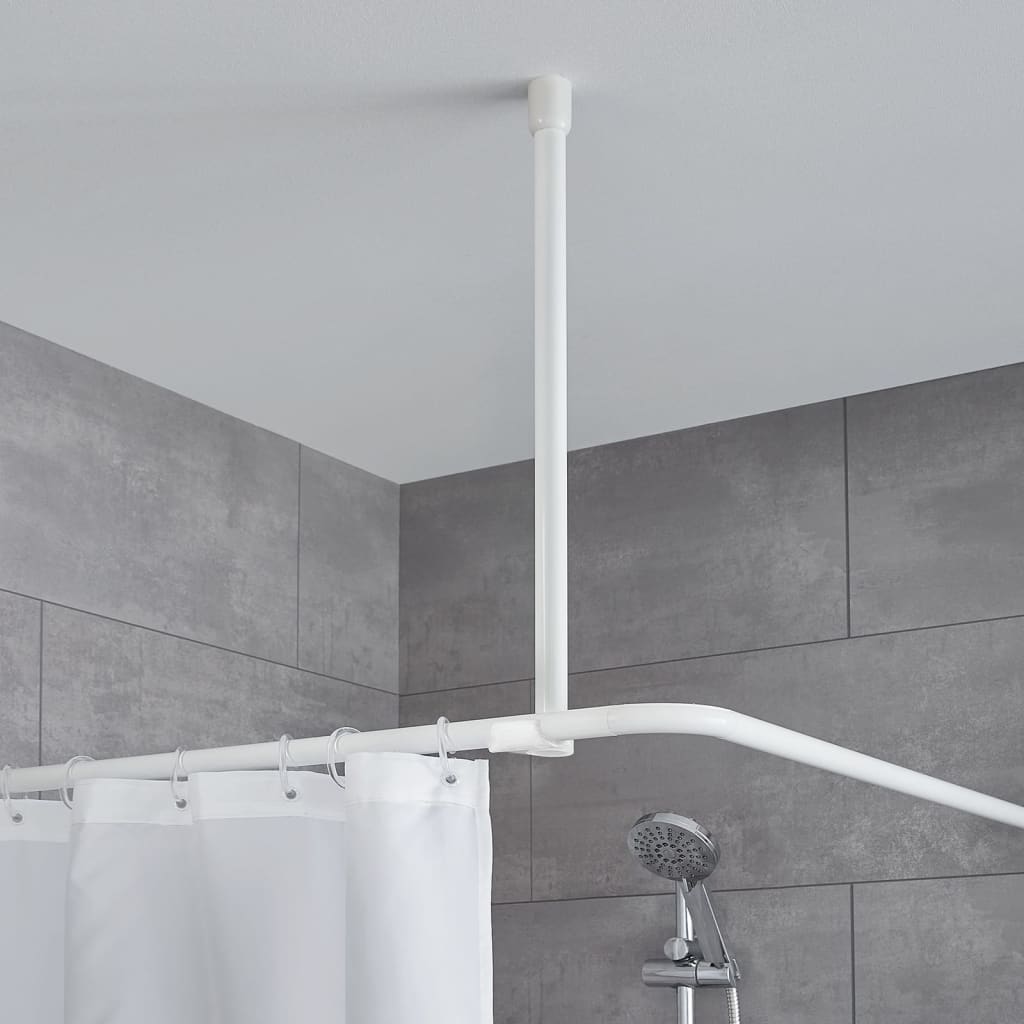 Support de tringle de rideau de douche 60 cm Blanc Kleine Wolke | Leroy ...