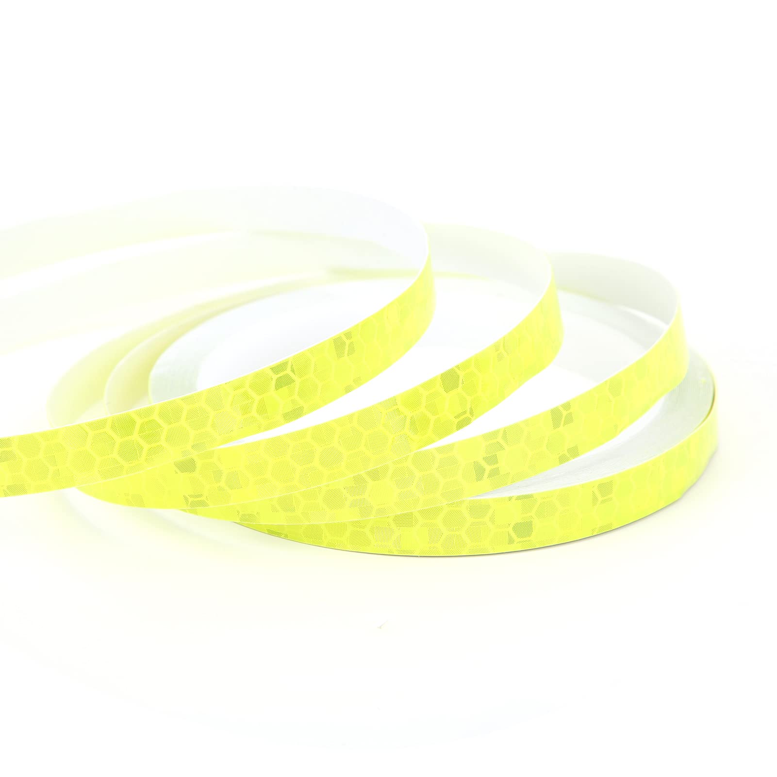 Adesivos reflexivos padrão hexagonal fita luminosa impermeável para carro motocicleta decoração diy (amarelo) - 6