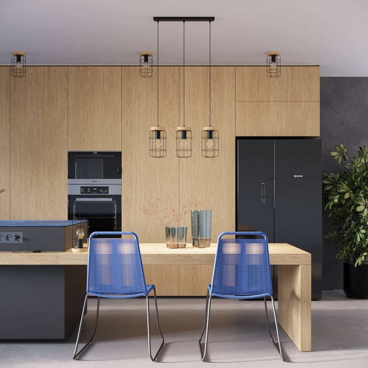 Lampa stołowa industrialna z drewnianą podstawką GOTTO 1xE27 15W SL.1265 Sollux Lighting - 7