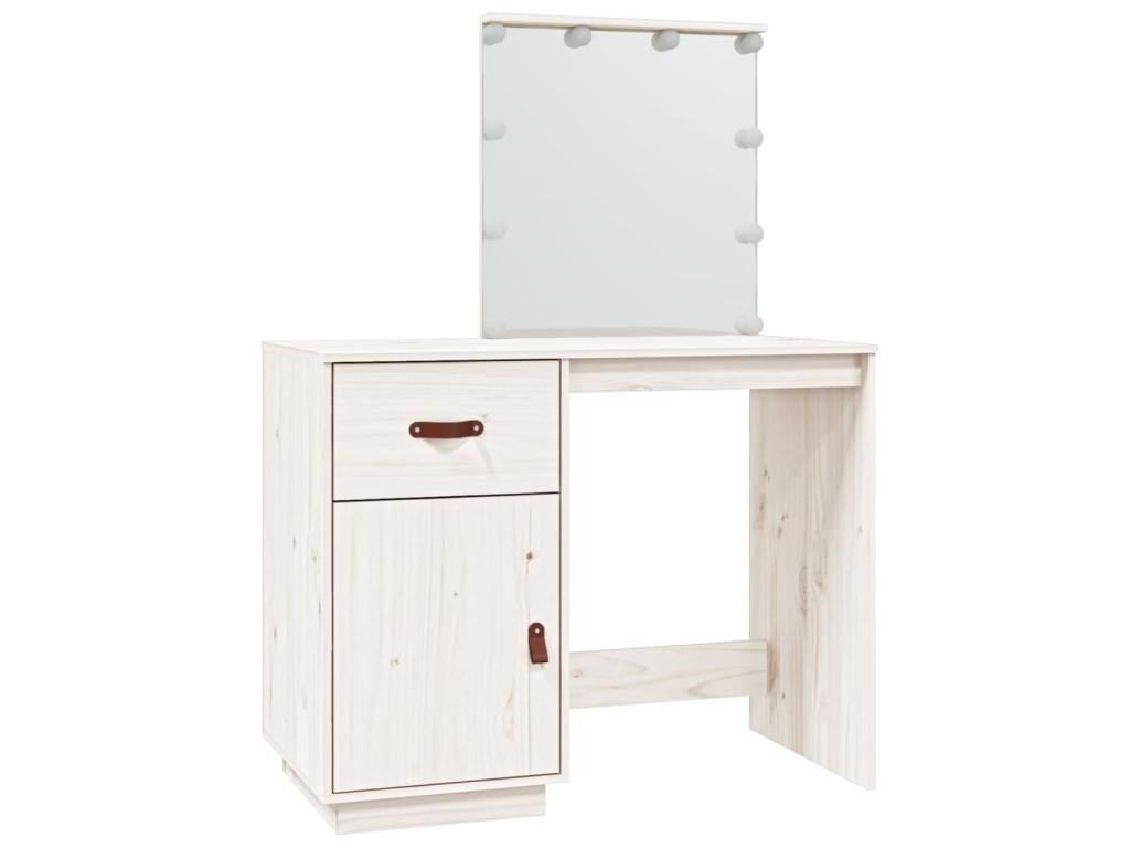 Toletta con LED bianco 95 x 50 x 133,5 cm in legno di pino massiccio 02_0006221 - 6