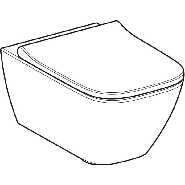 Smyle Square WC suspendu Rimfree avec fixations invisibles, caréné, avec abattant softclose slim (500.683.00.2) - 5