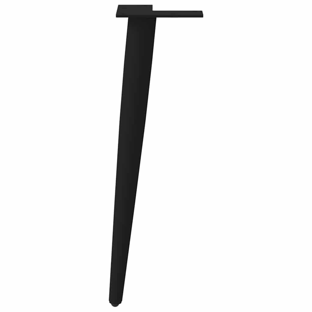 Pernas cônicas para mesa de centro 4 peças aço preto 30-31 cm - COMFORTXL - 5