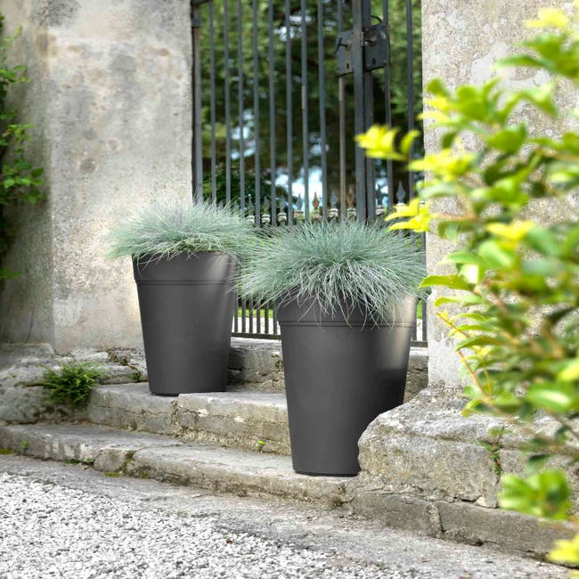 Vaso rotondo in resina "Eggy" 45 cm. Bianco | Leroy Merlin Vaso rotondo in resina "Eggy" 45 cm. Bianco | Leroy Merlin