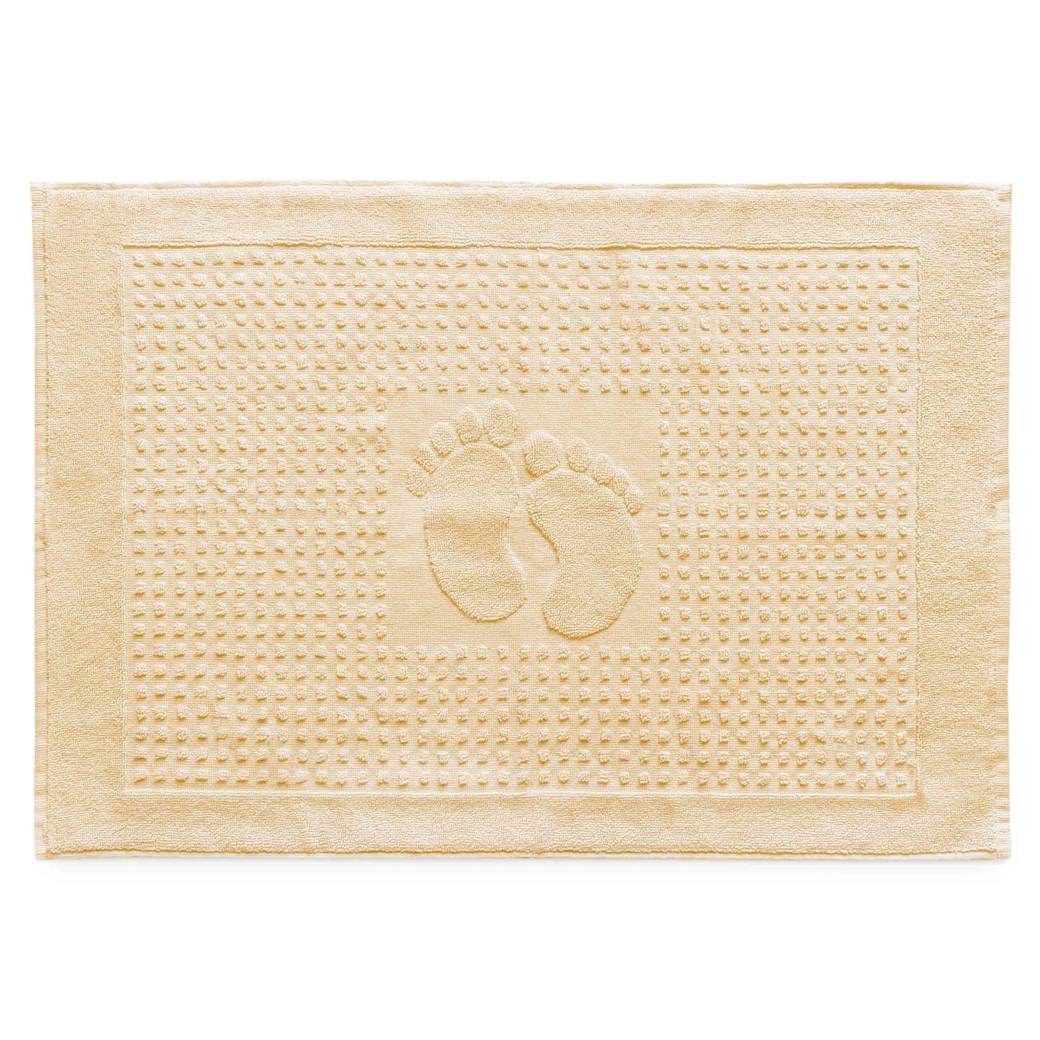 Dywanik łazienkowy 50x70 Stopki, 100% bawełna, kolor krem - Darymex