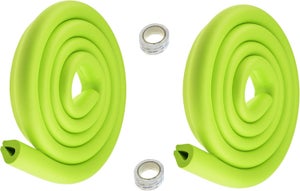 Protezioni angolari 12 pezzi - Protezioni per bordi pre-incollati, paraspigoli per tavolo, adesivo spesso e resistente per la protezione dei bambini con copertura completa su 3 lati (bianco