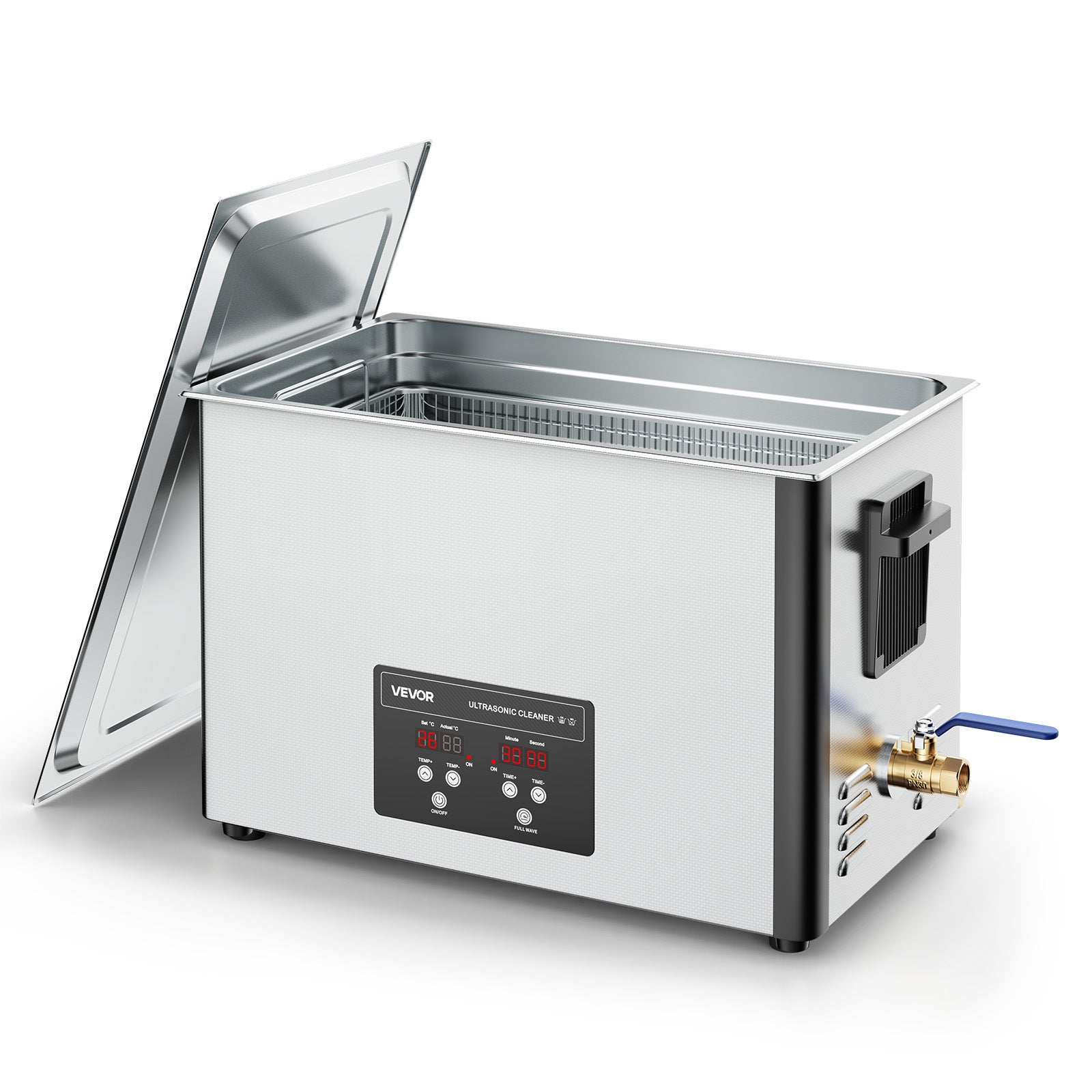 Myjka ultradźwiękowa VEVOR 30 L 40 kHz grzanie 600 W cyfrowy timer do części biżuterii i warsztatu