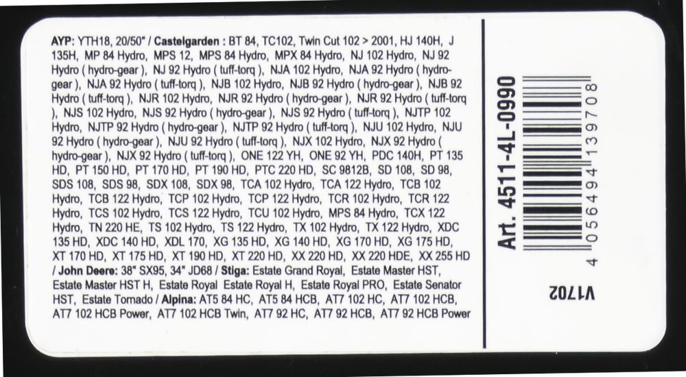 Courroie trapézoïdale X-Grip V de type 4L990 - 3