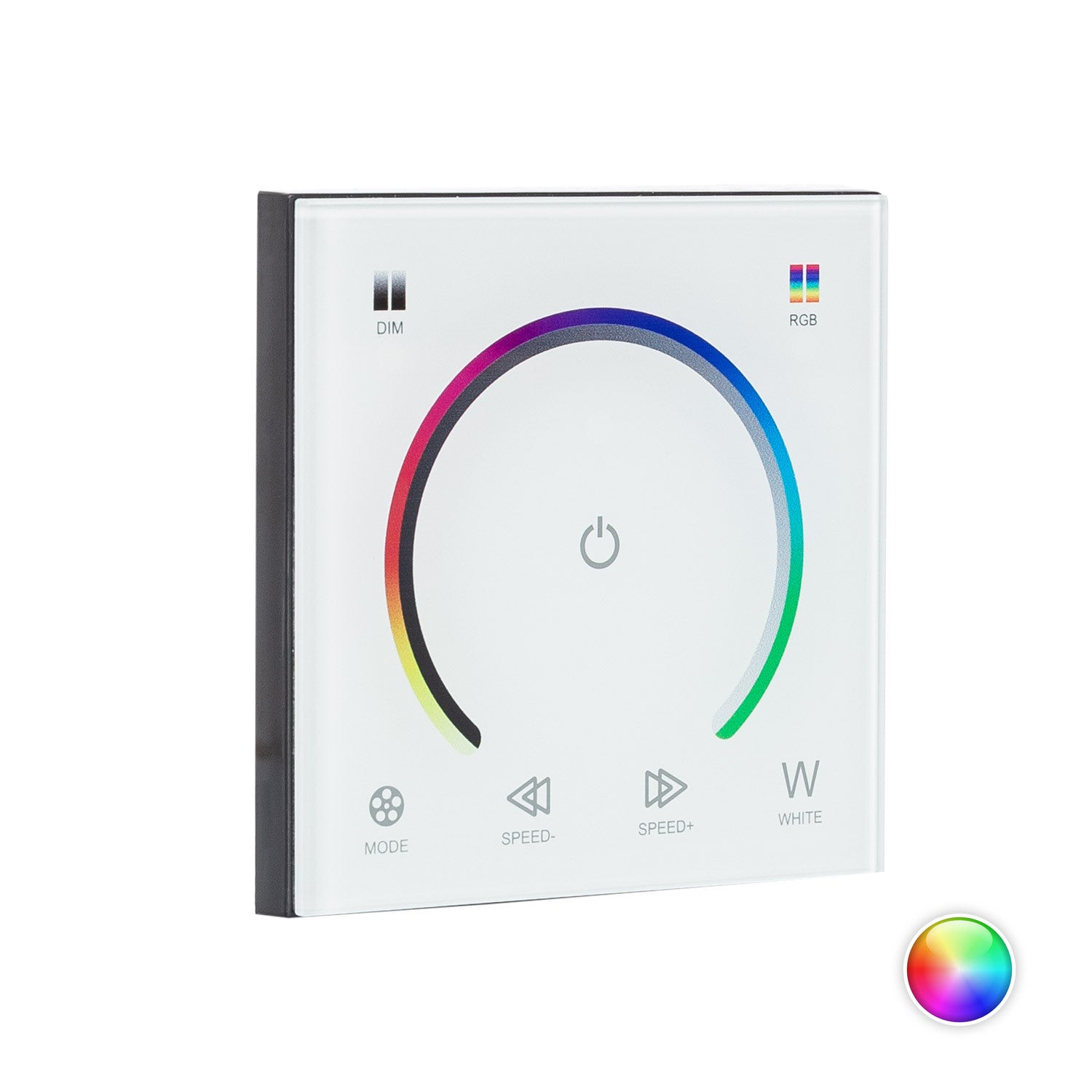 Ledkia Controlador Regulador Pared Táctil para Tira LED 12/24V DC RGB