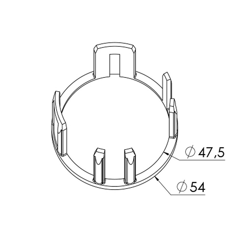 Kit adaptateur pour moteur de volet roulant radio Ø 45 mm dans tube ZF Ø 54 mm - 3