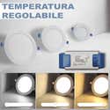 Faretti LED Incasso ALUSSO 10W Dimmerabili | IP65 Impermeabile, 3 Temperature Colore, Set Da 6 - Foto 7