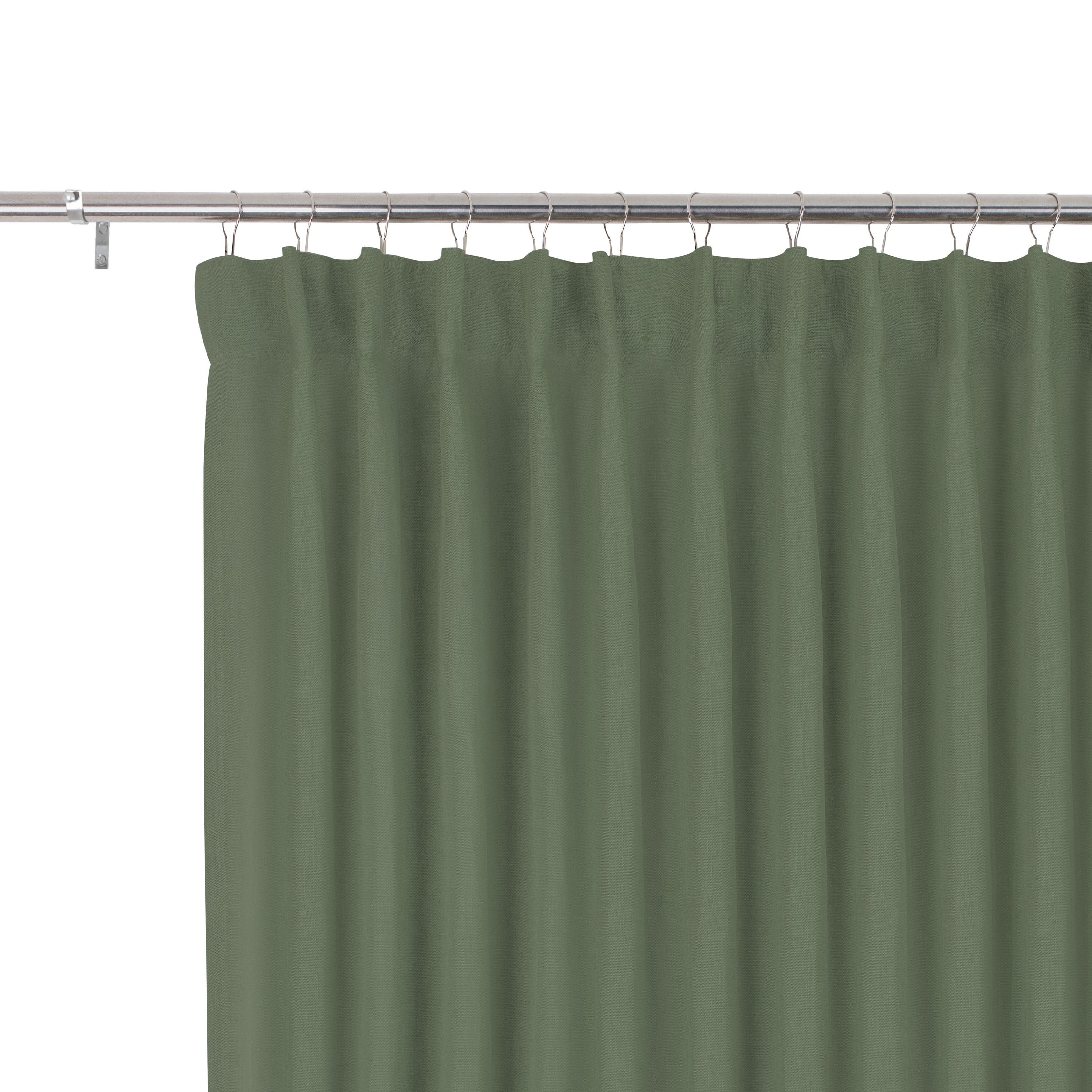 Zasłona zaciemniająca LENAYA - szer. 200 x wys. 280 cm - len - zielony - INSPIRE - 7