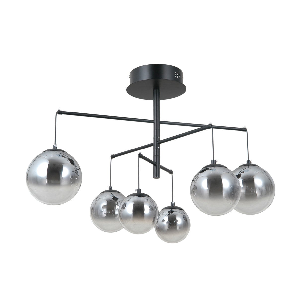Lampa wisząca VELADA LED 30W Ciepła biel 2010lm czarna matowa wym: 51 x 74 x 74 cm Italux