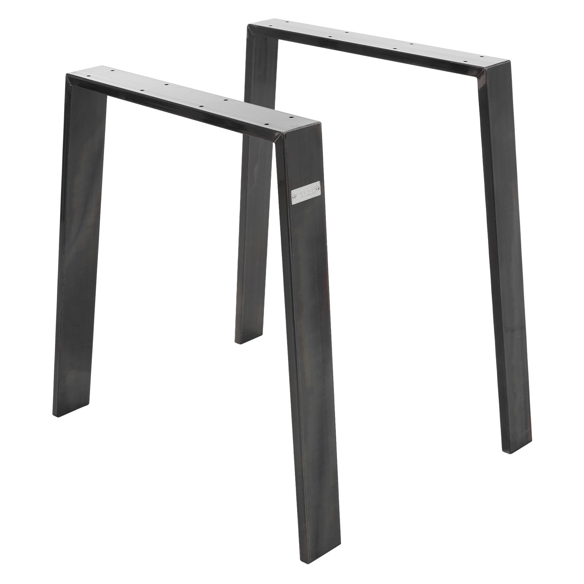 ML-Design zestaw 2 nóg stolowych loft 75x72 cm metalowe industrialne U-kształtne profil 8x2 cm metalowy stelaż wzornictwo przemysłowe podstawa mebli