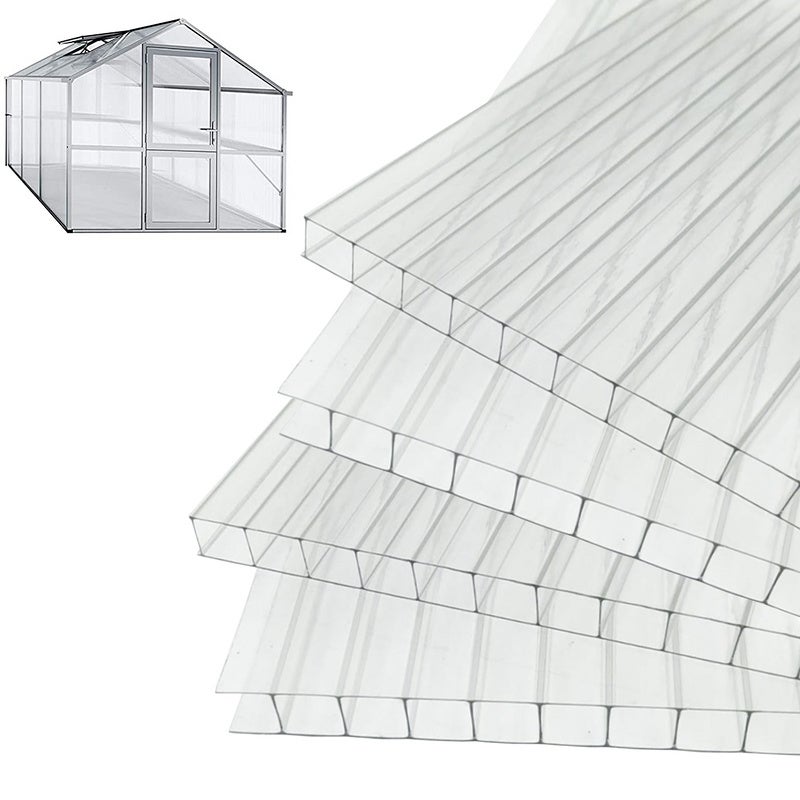 Plaque de polycarbonate creux 10,25 m² 14 unités Plaques à double paroi 4mm d'épaisseur Serre abri - 7