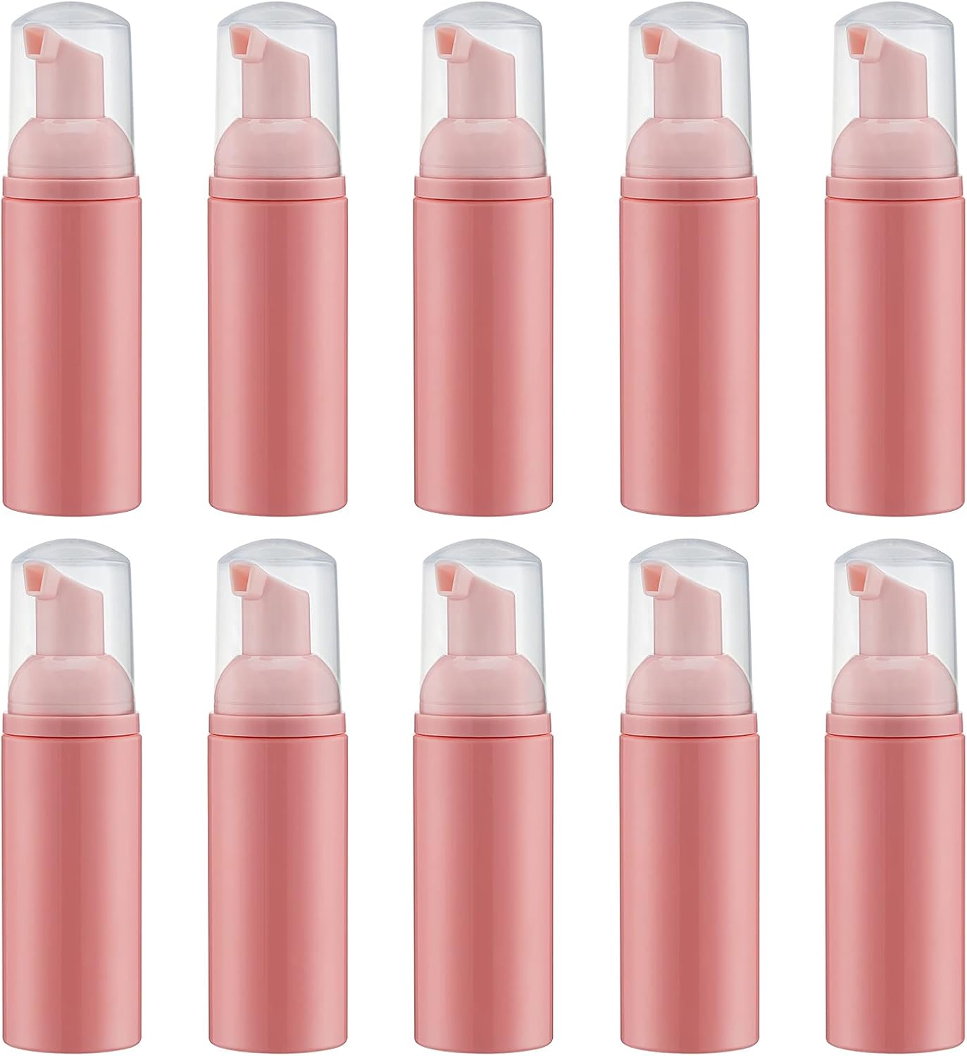 Pusta butelka po mydle w pianie, dozownik podróżny do szamponu w pianie (60 ml, 10 sztuk, różowy)