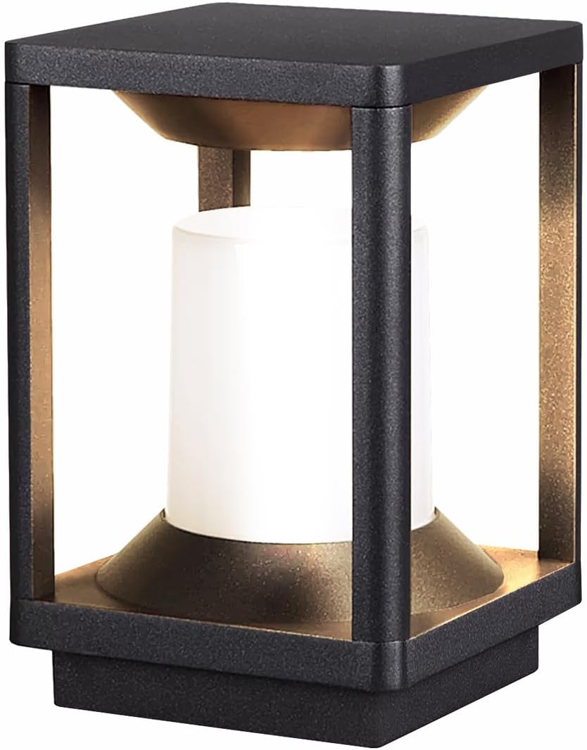 Lampadaire d'extérieur, éclairage de jardin étanche IP65, douille E27, convient pour jardin, allée, pelouse (noir/F) [Classe énergétique F] - 2