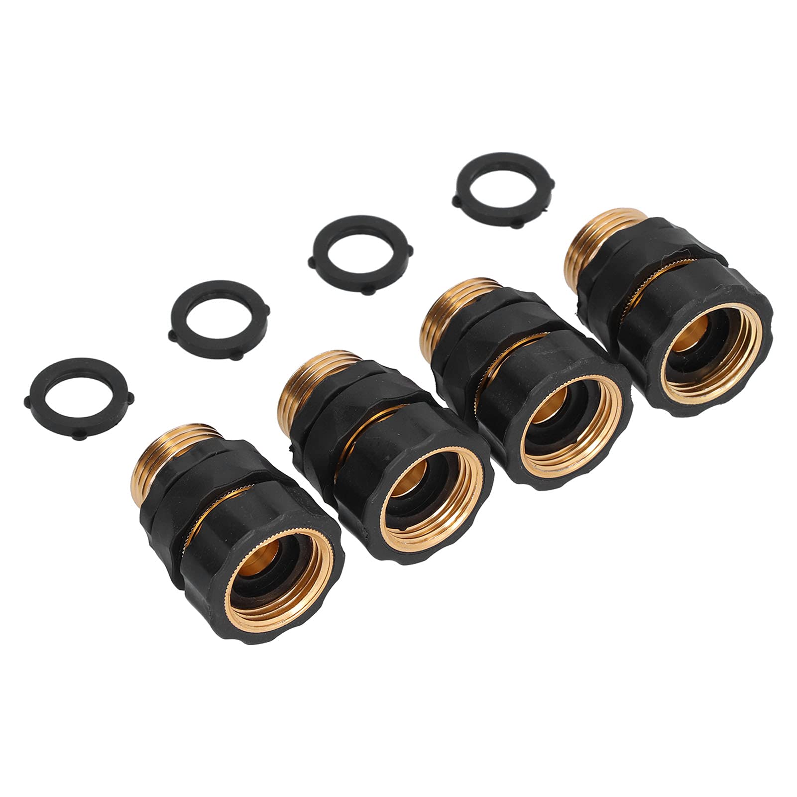Raccordo Tubo Giardino Set Di 4 Raccordi Per Tubi In Ottone Da 19 Mm (3/4): Adattatore Per Adattatore Tubo Giardino