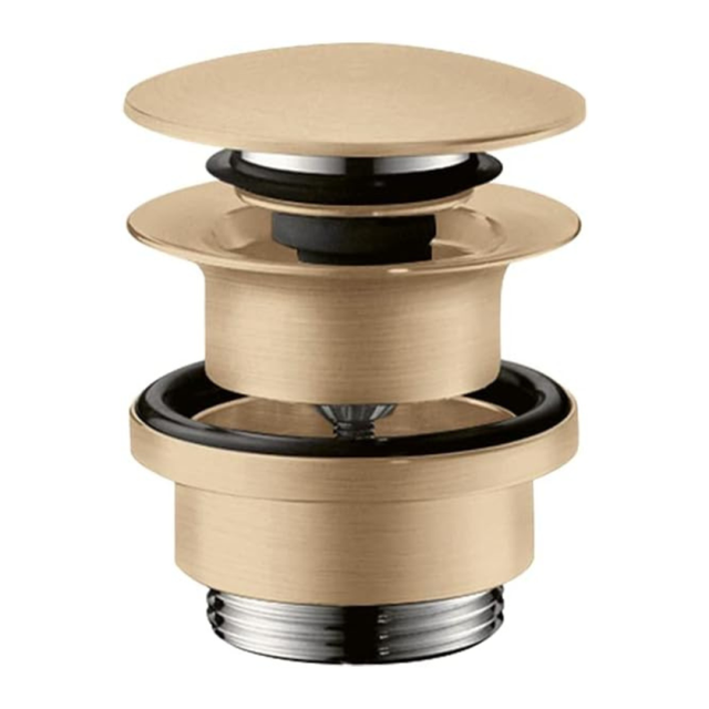 Bonde lavabo Push-open HANSGROHE bronze brossé