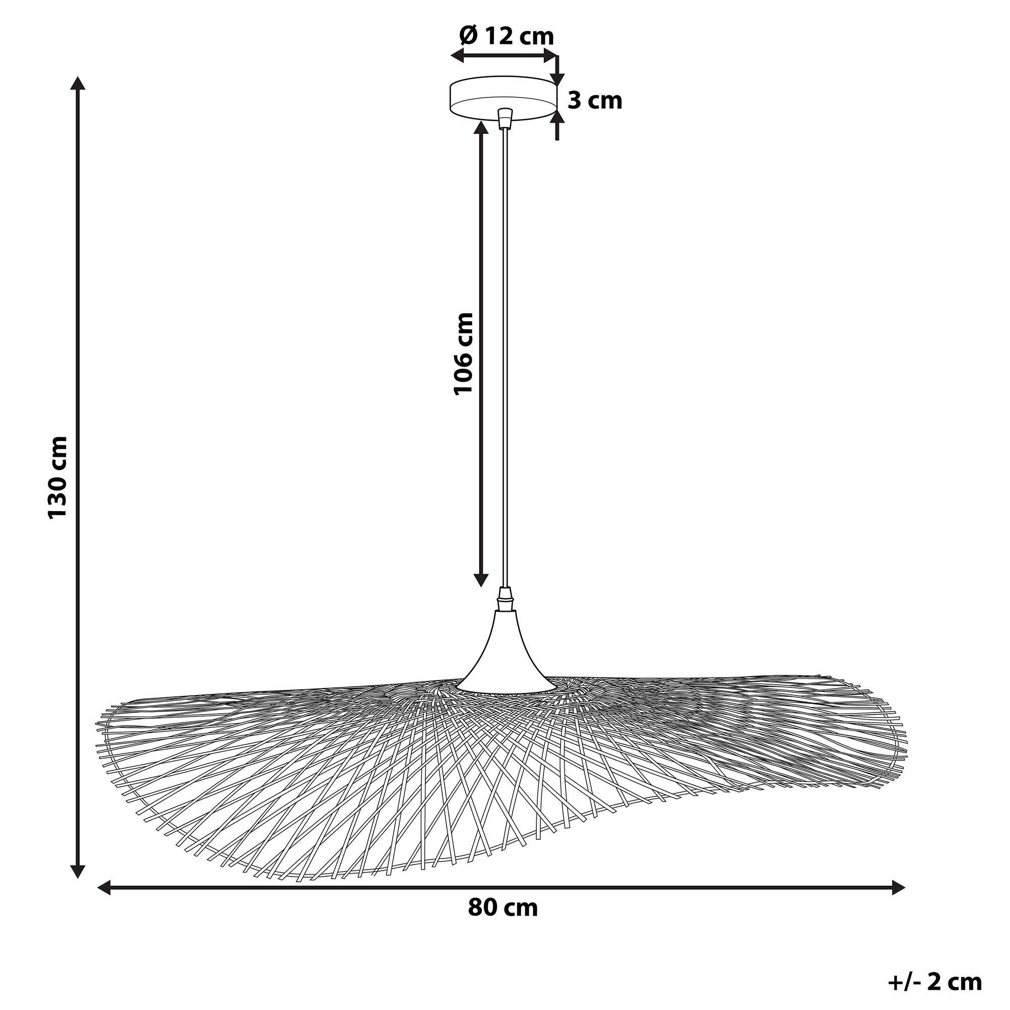 Lampadario FLOYD Legno di bambù Marrone chiaro - 3
