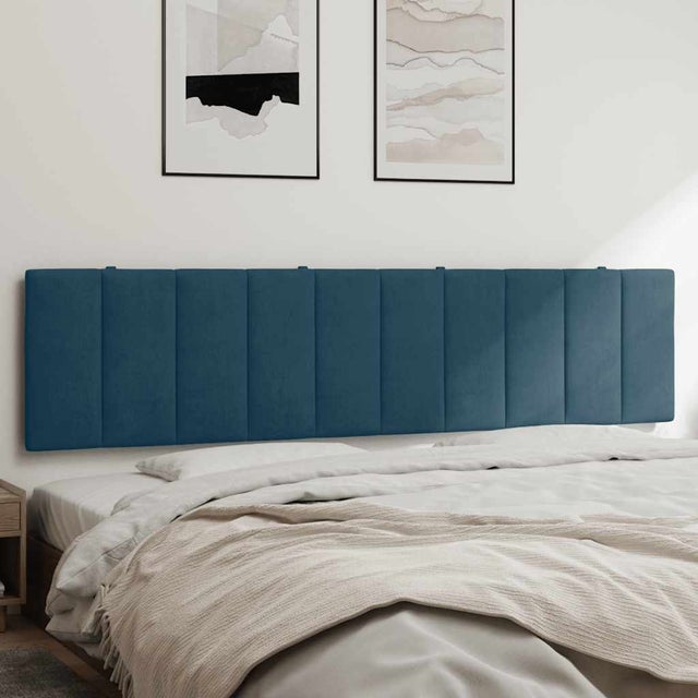 Cabecero de cama acolchado Hanko terciopelo azul 200 cm vidaXL
